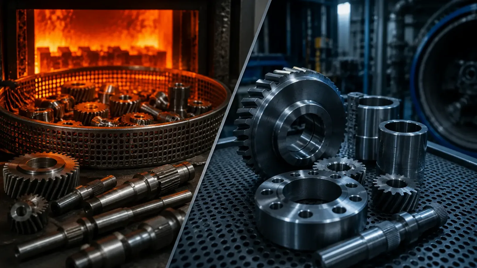 Cementação e carbonitretação para aumentar a resistência ao desgaste de peças industriais